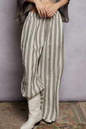 Sandra Striped Button Down (Matching set-Sold seperately)