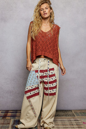 Danny Diamond Weave Crochet Top