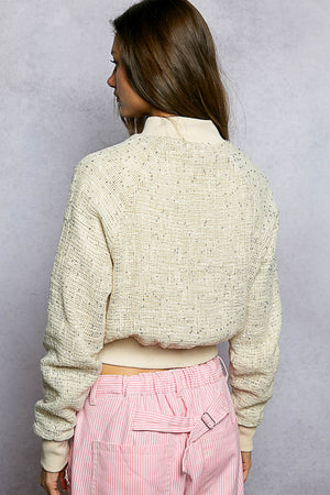 Suri Sequined Zip up Bomber