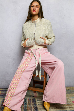 Suri Sequined Zip up Bomber