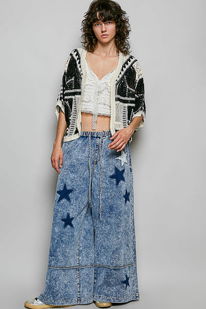 Candy Crochet Open Front Cardigan