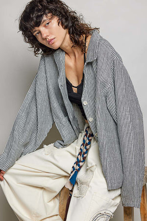 The Heidi Linen Like oversized Blazer