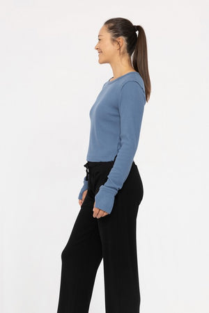 Nancy No Brainer Ribbed LS Top W/Thumbholes 2 colors!!