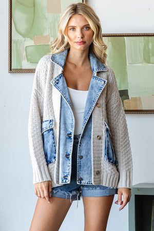 Demi the Denim Cardigan with pockets