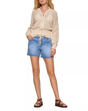 Laguna Openwork Bomber Sweater
