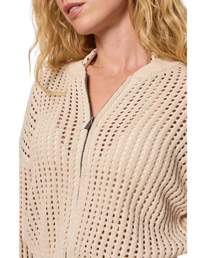 Laguna Openwork Bomber Sweater