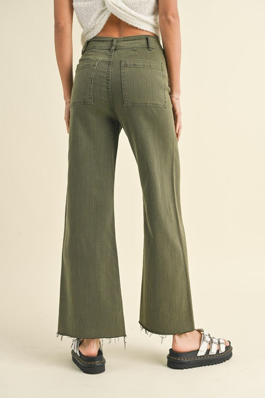 Olivia Stretchy Wide Leg Denim Pants
