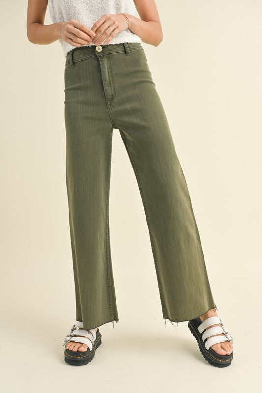 Olivia Stretchy Wide Leg Denim Pants