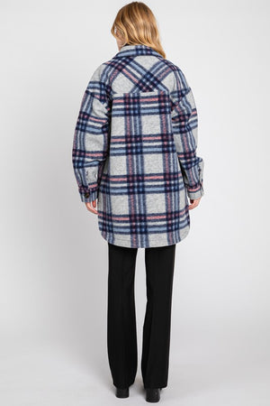 Calista Plaid Midi Shacket