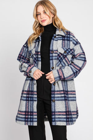 Calista Plaid Midi Shacket