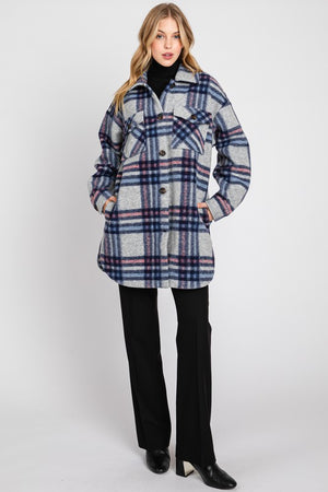 Calista Plaid Midi Shacket