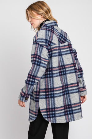 Calista Plaid Midi Shacket