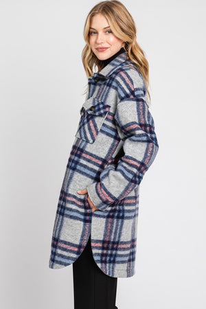 Calista Plaid Midi Shacket