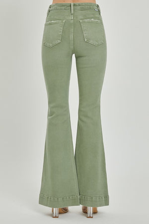 Out of my Way Army Green Boot Cut Jeans