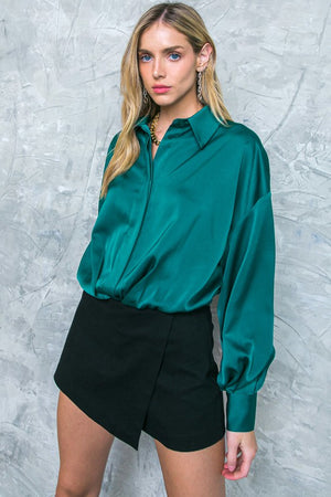 Sienna Satin long sleeve top