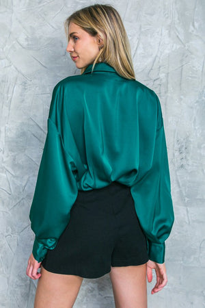 Sienna Satin long sleeve top