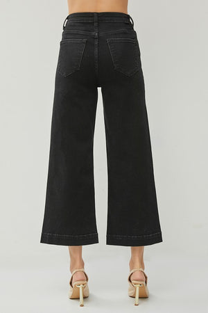 Brandi The Black Ankle wide leg jeans