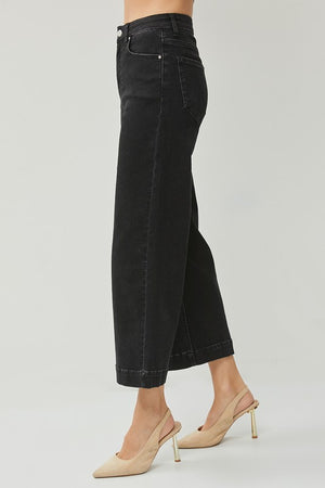 Brandi The Black Ankle wide leg jeans