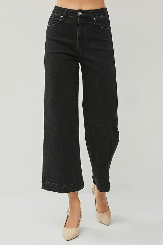 Brandi The Black Ankle wide leg jeans