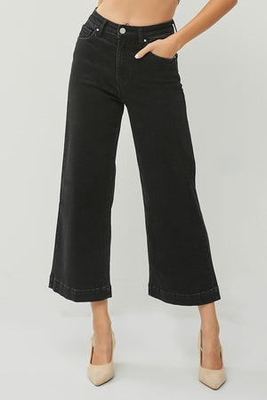 Brandi The Black Ankle wide leg jeans