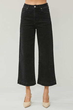 Brandi The Black Ankle wide leg jeans