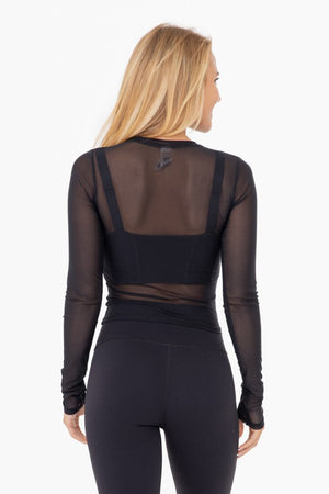 Sheer as Shannon Long Sleeve Stretchy Top (RESTOCK)