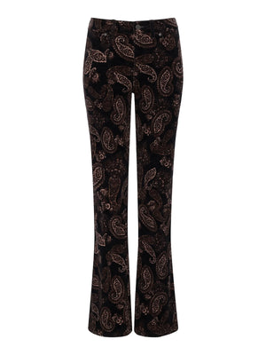 Play Date Corduroy Bootcut Pant Cocoa Paisley