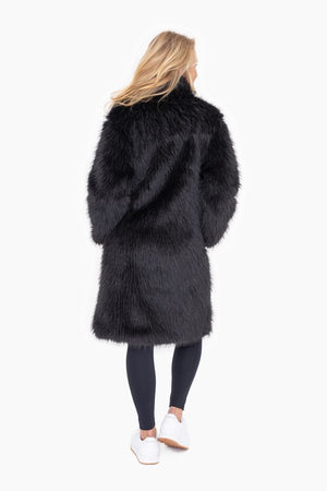 Lilly Bloom Longline Faux Fur Jacket