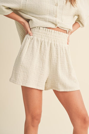 Gatsby Gauze Button Down Top and Shorts Set