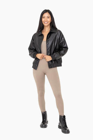 Valerie Vegan Leather Bomber