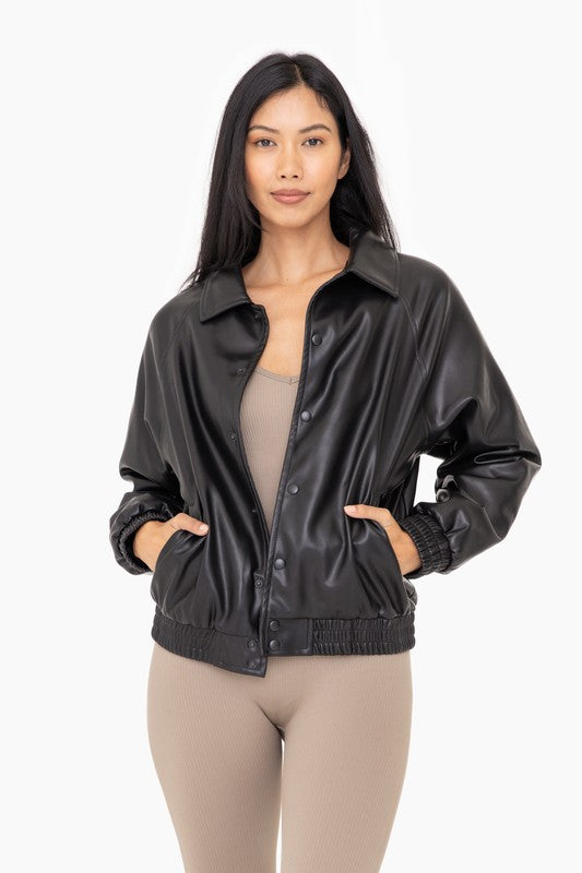 Valerie Vegan Leather Bomber