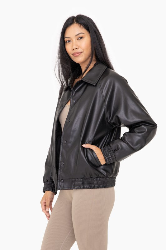 Valerie Vegan Leather Bomber