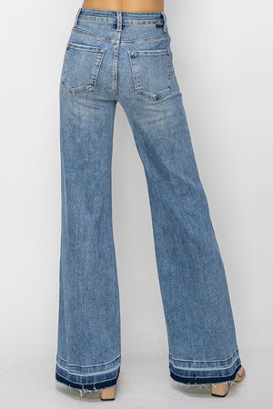 Adaline button down boot cut jeans