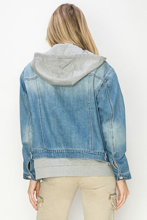 Got You Covered Hooded Denim Jacket