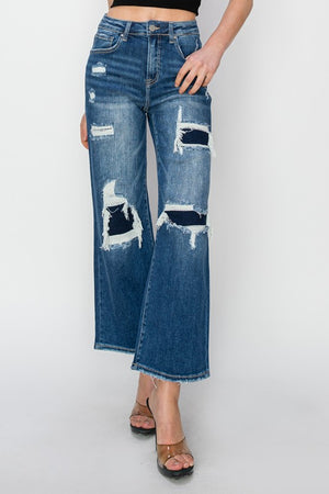 Patchwork Denim Jeans