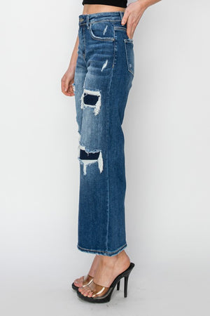 Patchwork Denim Jeans