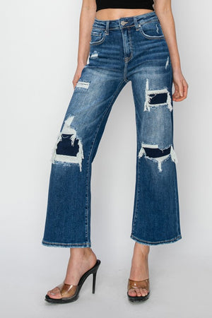 Patchwork Denim Jeans