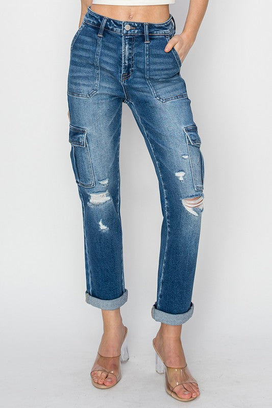 Fashion Fix Cargo Denim Stretchy Jeans!