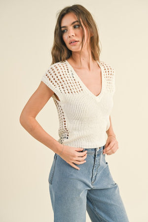 Riley Reversible Crochet Knitted Top