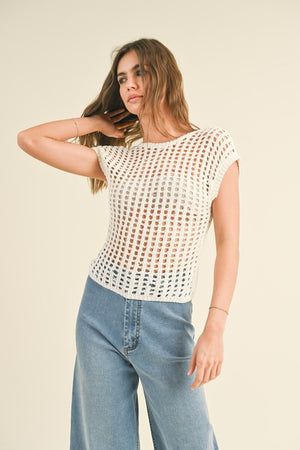 Riley Reversible Crochet Knitted Top