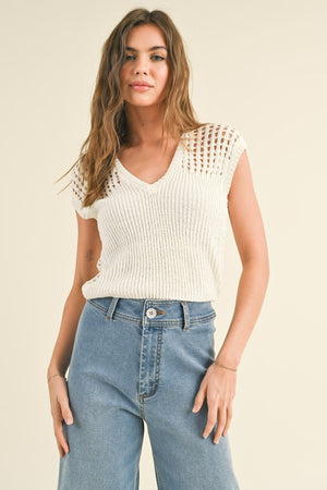 Riley Reversible Crochet Knitted Top