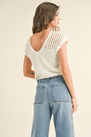 Riley Reversible Crochet Knitted Top