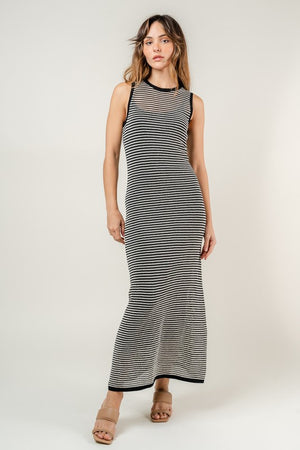 Stunning In Stripes Sheer Dress with a Liner