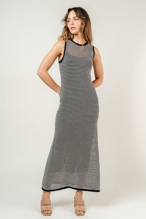 Stunning In Stripes Sheer Dress with a Liner