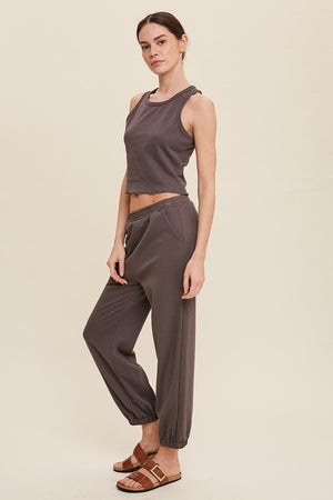 Riley's Ribbed Knit tank and jogger set