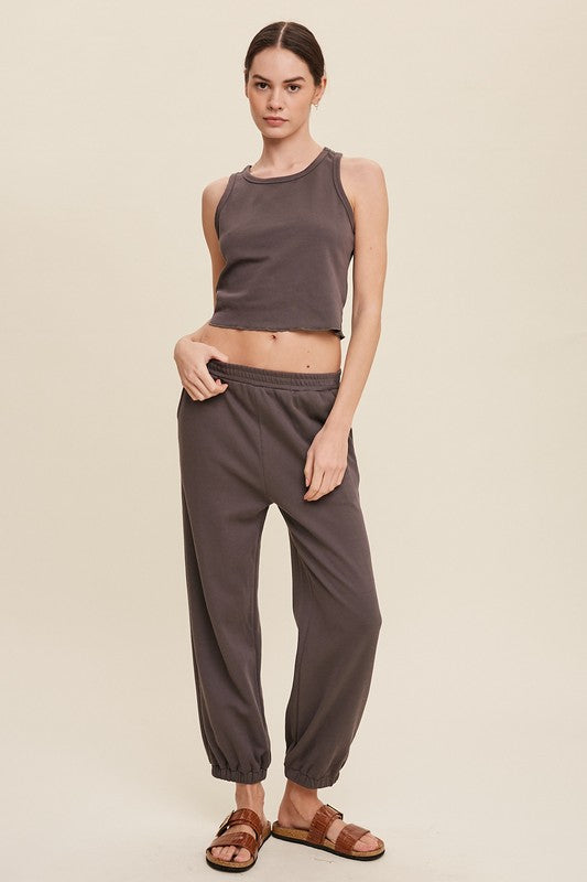 Riley's Ribbed Knit tank and jogger set