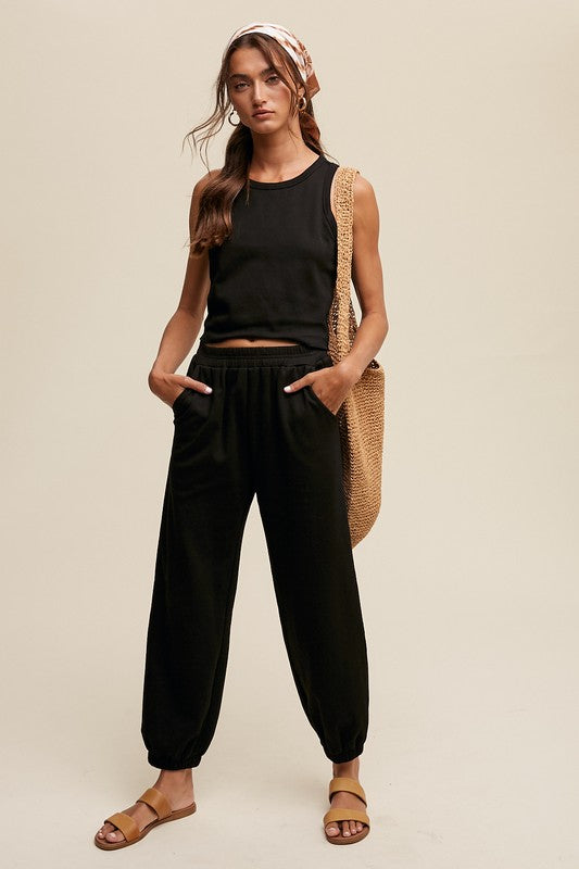 Riley's Ribbed Knit tank and jogger set