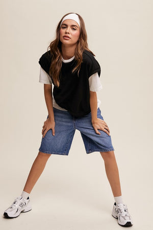 Theodore Short Sleeve boxy crew neck