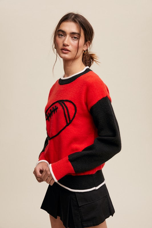 GAME DAY Football Knit sweater