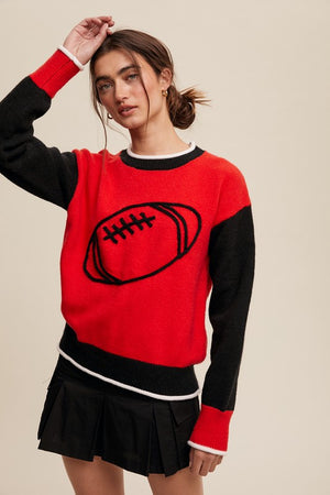 GAME DAY Football Knit sweater